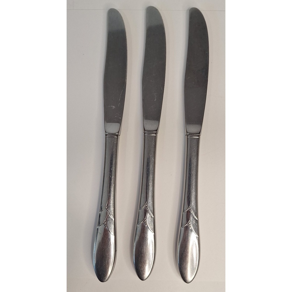 Lot Of 3 Oneida Debonair Dinner Knifes Flatware Silverware